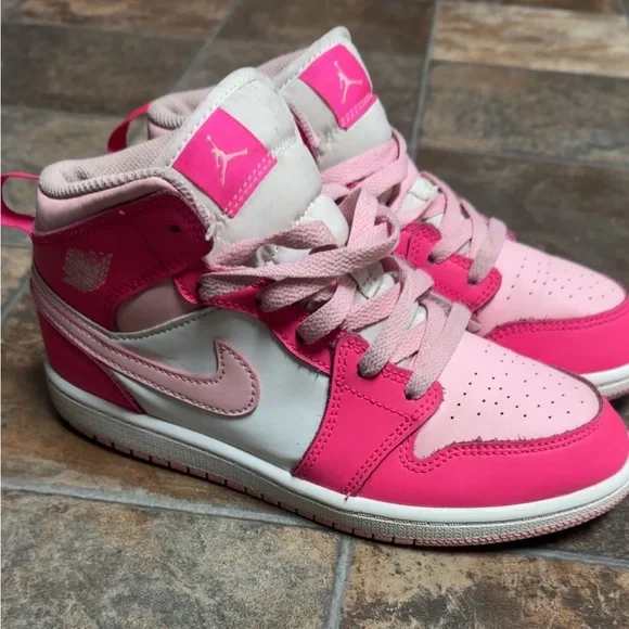 Nike | Shoes | Air Jordan Mid Gs Fierce Pink | Poshmark